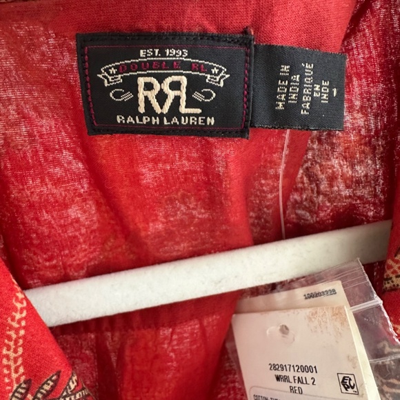 RRL Ralph Ralph Lauren Red Bias-Cut Floral Cotton Dress Size 1 XS Small - Picture 10 of 14